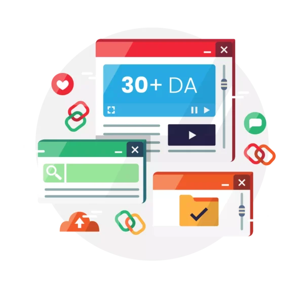 30+ DA Backlinks - Dofollow