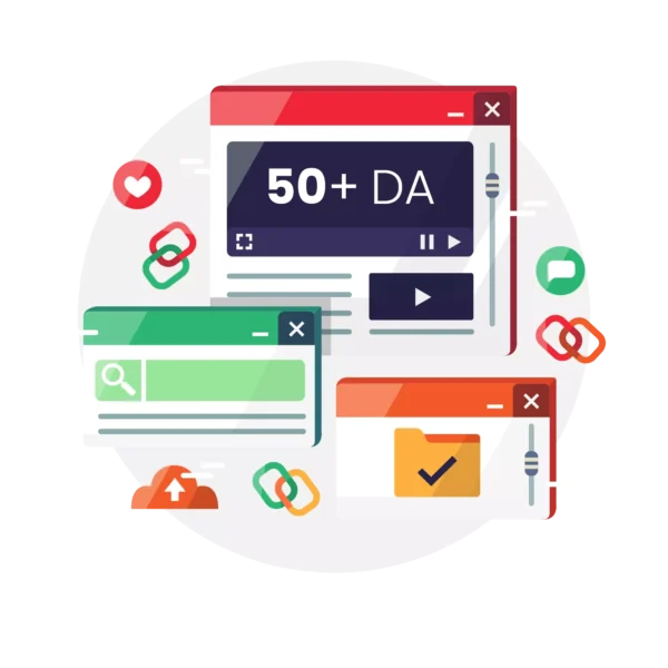 50+ DA Backlinks - Dofollow