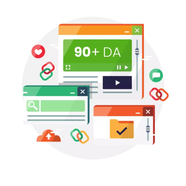 90+ DA Backlinks